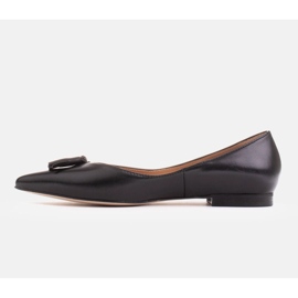 Marco Shoes Ballerine in pelle con frange decorative nero 2