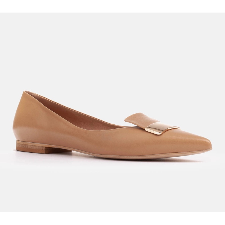 Marco Shoes Ballerine con linguetta decorativa beige marrone 1