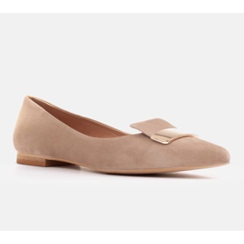 Marco Shoes Ballerine con linguetta decorativa beige 1