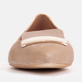 Marco Shoes Ballerine con linguetta decorativa beige 2