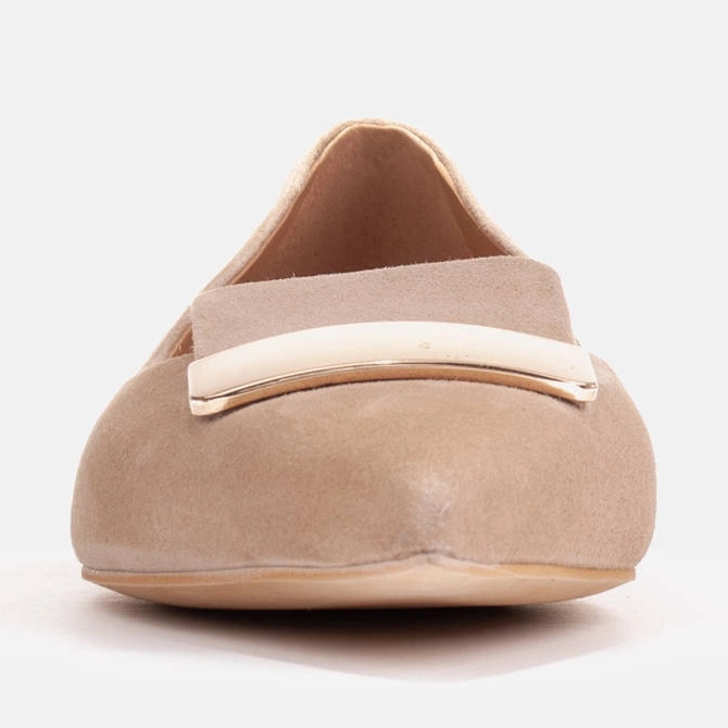 Marco Shoes Ballerine con linguetta decorativa beige 2