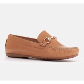 Marco Shoes Mocassini con ornamento dorato beige 1