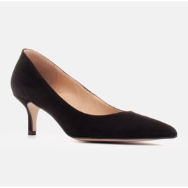 Marco Shoes Eleganti tacchi a spillo con tacco basso nero 1