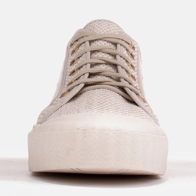 Marco Shoes Sneakers in tessuto con filo d'oro beige 1