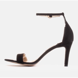 Marco Shoes Sandali eleganti realizzati in camoscio naturale nero 4