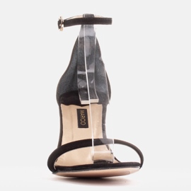 Marco Shoes Sandali eleganti realizzati in camoscio naturale nero 3