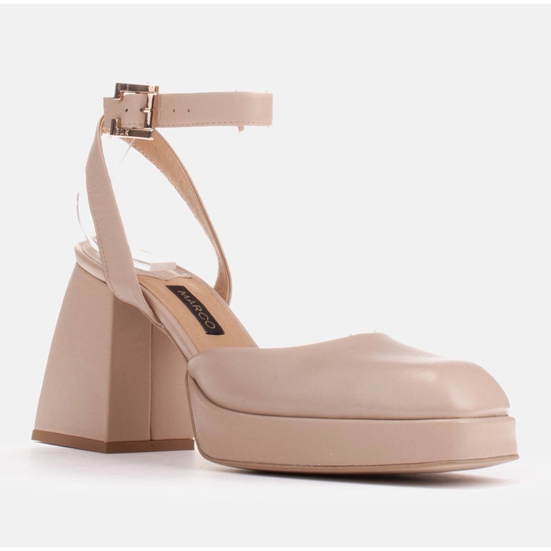 Marco Shoes Sandali su piattaforma rialzata beige 1