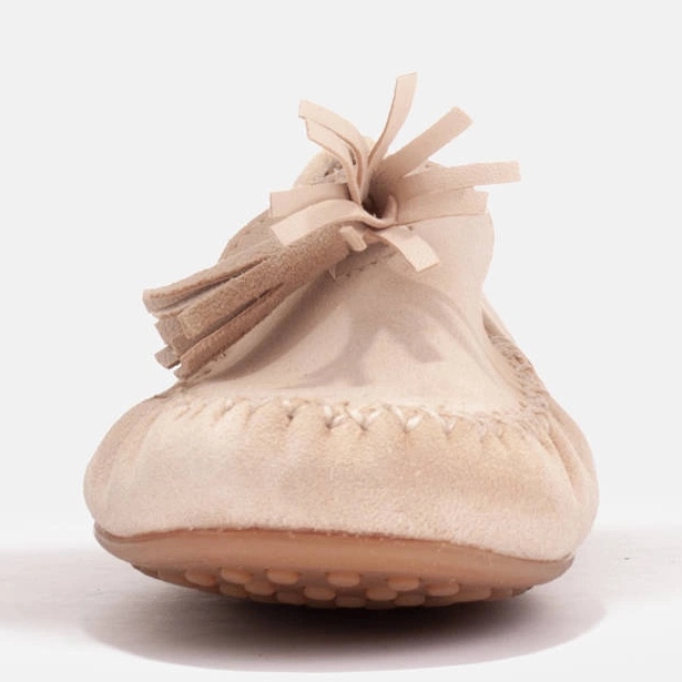 Marco Shoes Mocassino Ballerina in camoscio beige 2