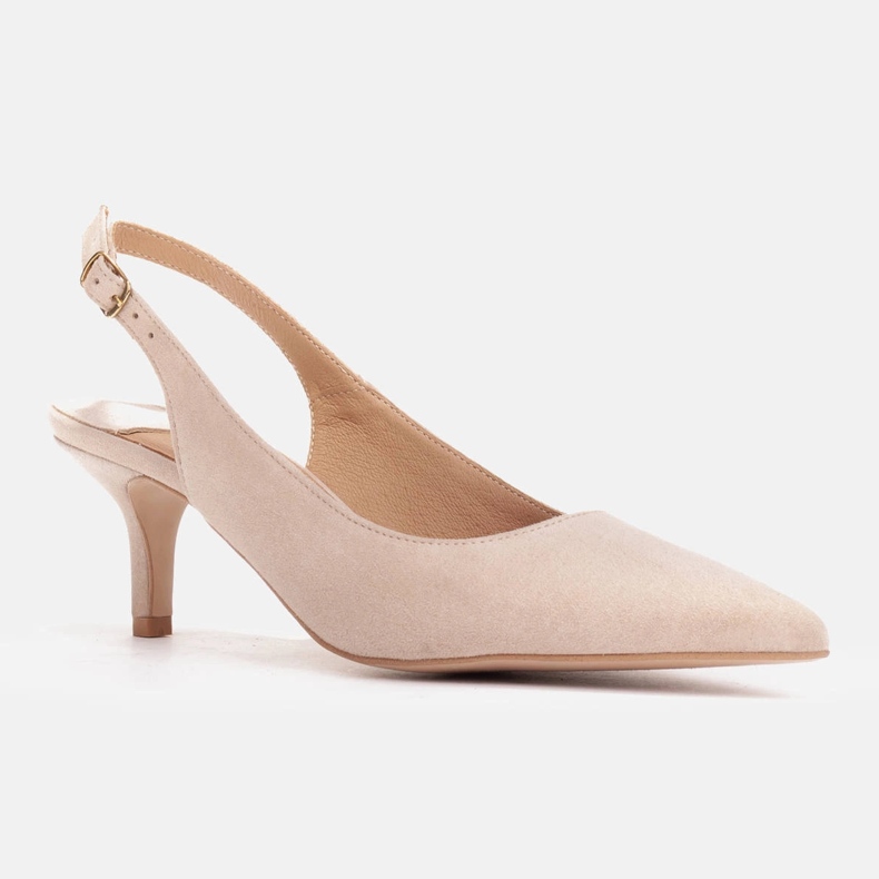 Marco Shoes Décolleté estive in delicato camoscio beige 1
