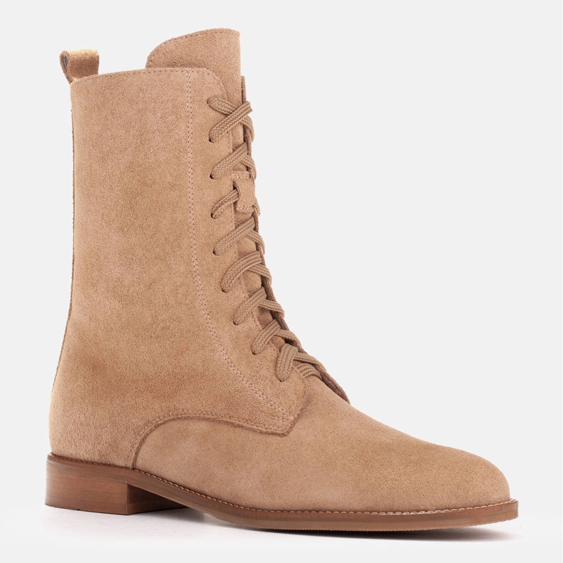 Marco Shoes Stivaletti classici con tacco basso beige 1