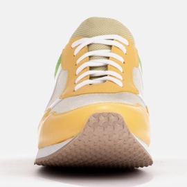 Marco Shoes Sneakers in abbinamento e pelle e camoscio beige 1