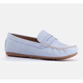 Marco Shoes Mocassini classici realizzati in morbida pelle blu 1