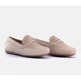 Marco Shoes Mocassini classici realizzati in morbida pelle scamosciata beige 5