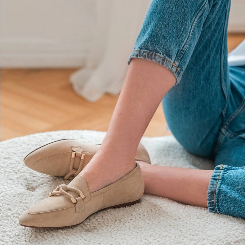 Marco Shoes Mocassini decorati beige 1