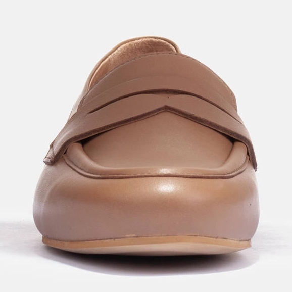 Marco Shoes Mocassini con decorazione in pelle beige 1