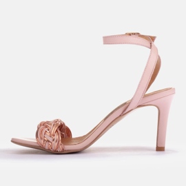 Marco Shoes Sandali con cinturino intrecciato rosa 2