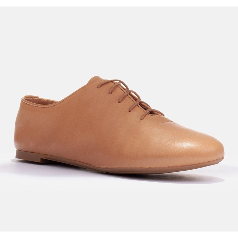 Marco Shoes Ballerine in pelle fiore delicato marrone 1