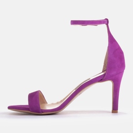 Marco Shoes Sandali eleganti realizzati in camoscio naturale viola 1