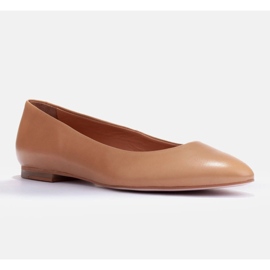 Marco Shoes Ballerine in morbida pelle marrone 1