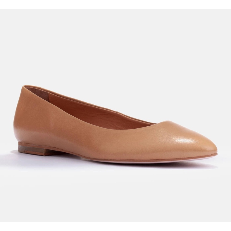 Marco Shoes Ballerine in morbida pelle marrone 1