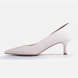 Marco Shoes Eleganti tacchi a spillo con tacco basso bianco 1