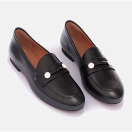 Marco Shoes Mocassini decorati in oro nero 1
