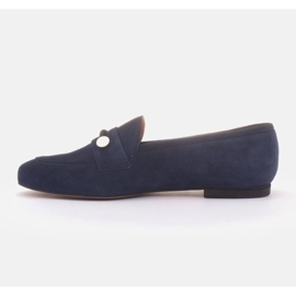 Marco Shoes Mocassini decorati in oro blu 1