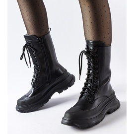 Scarpe da lavoro nere con suola spessa Crosia nera nero 2