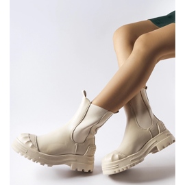 Stivaletti massicci isolanti beige di Albanese 1