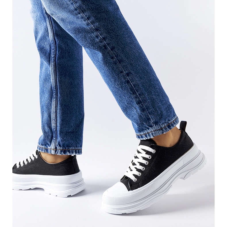 Sneakers nere con suola sportiva Bettole nero 2