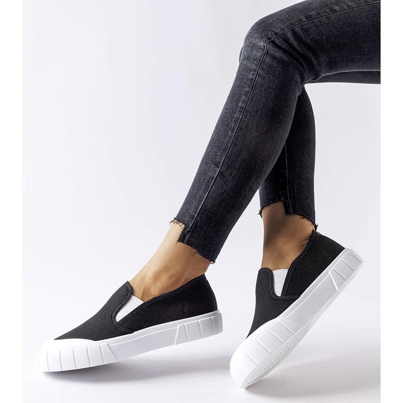 Sneakers slip-on nere di Codiponte nero 1