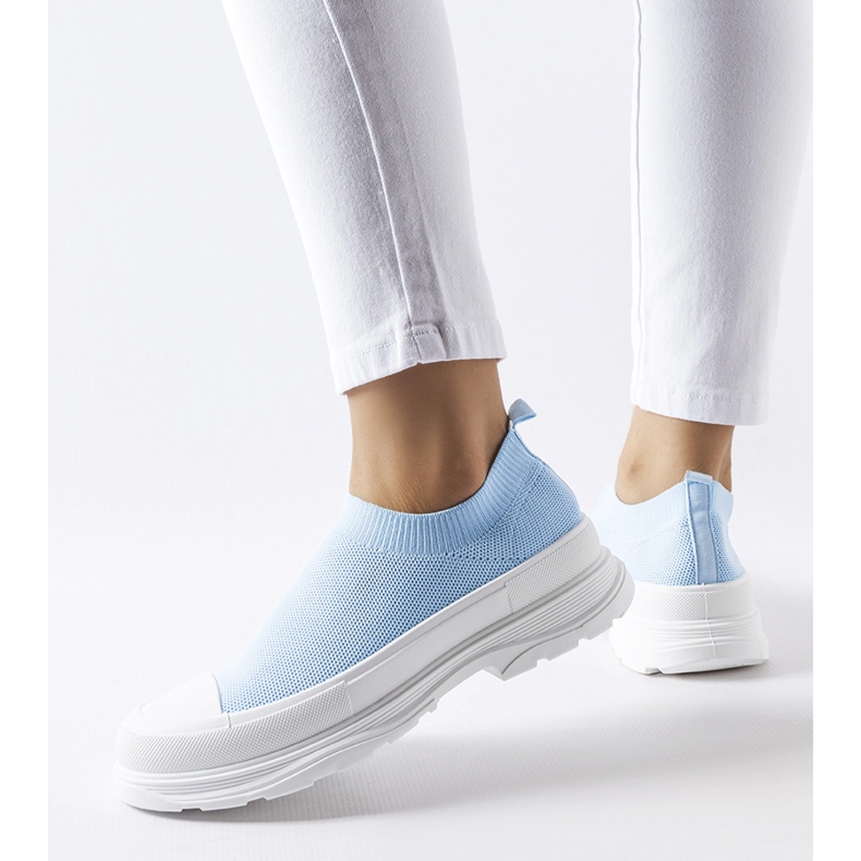 Sneaker Baratili blu con plateau 1