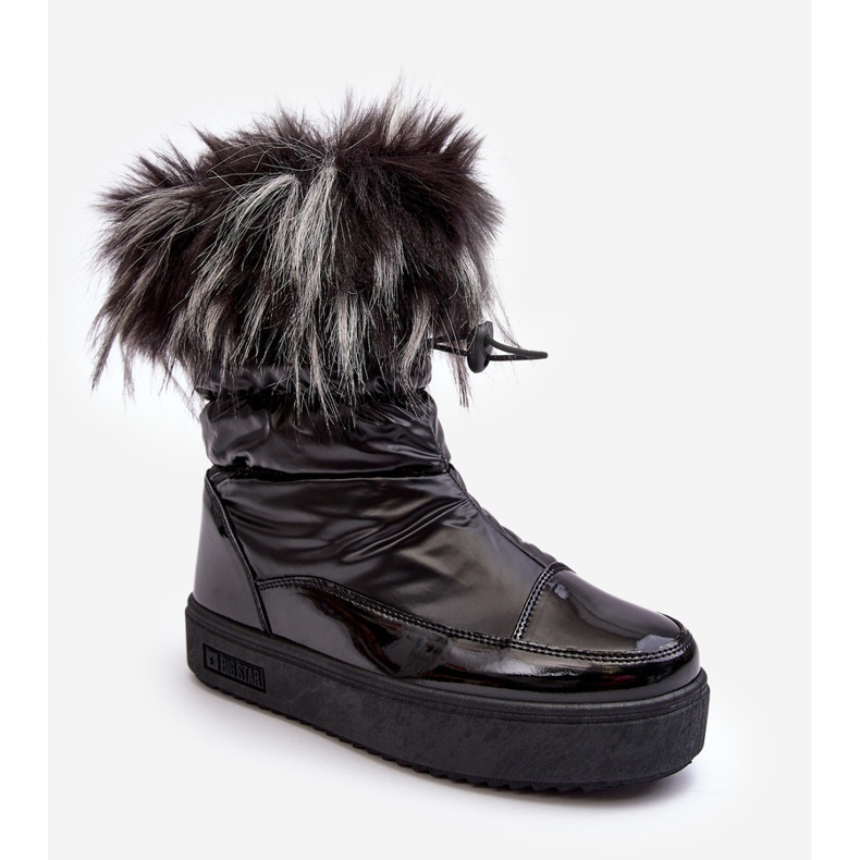 Stivali da neve da donna con pelliccia neri Big Star MM274379 nero 1