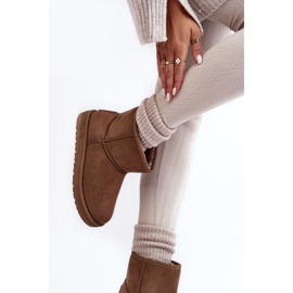 Stivali da neve da donna isolati con pelliccia marrone Big Star MM274161 2
