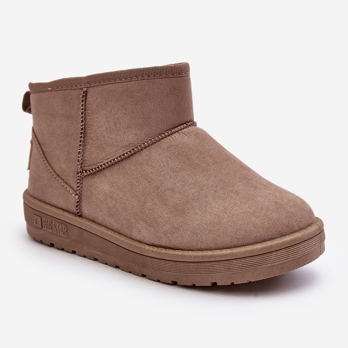 Stivali da neve isolati da donna Beige scuro Big Star KK274294 1
