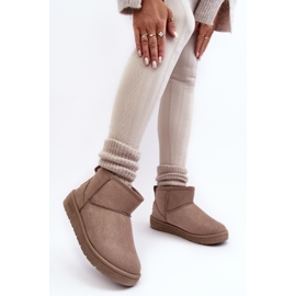 Stivali da neve isolati da donna Beige scuro Big Star KK274294 2
