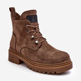 Sergio Leone Stivali Bassi Caldi Da Donna Con Cerniera, Cameronia Beige Scuro 1