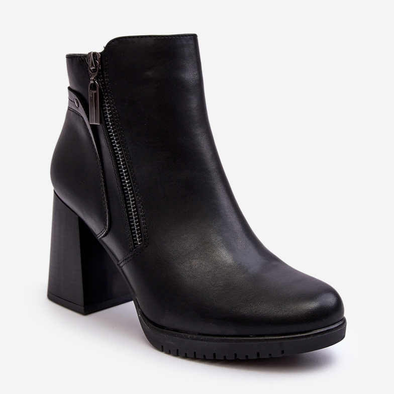 Sergio Leone Stivaletti Con Tacco Alto Da Donna Con Cerniere Nero Ryelle 1