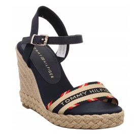 Tommy Hilfiger Corporate Webbing Sandali con zeppa alta W FW0FW06295 blu 1