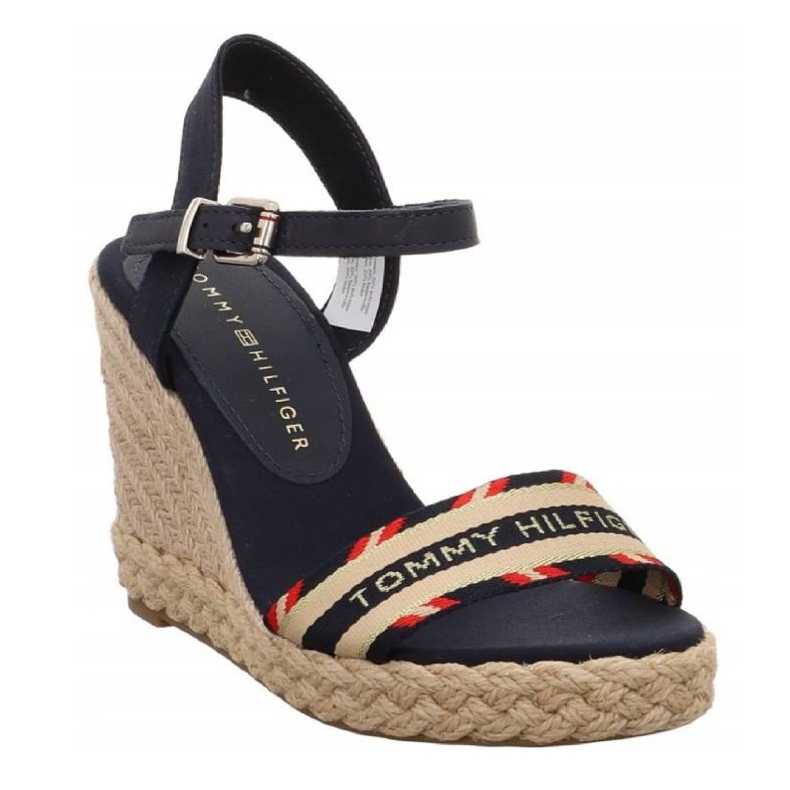 Tommy Hilfiger Corporate Webbing Sandali con zeppa alta W FW0FW06295 blu 1