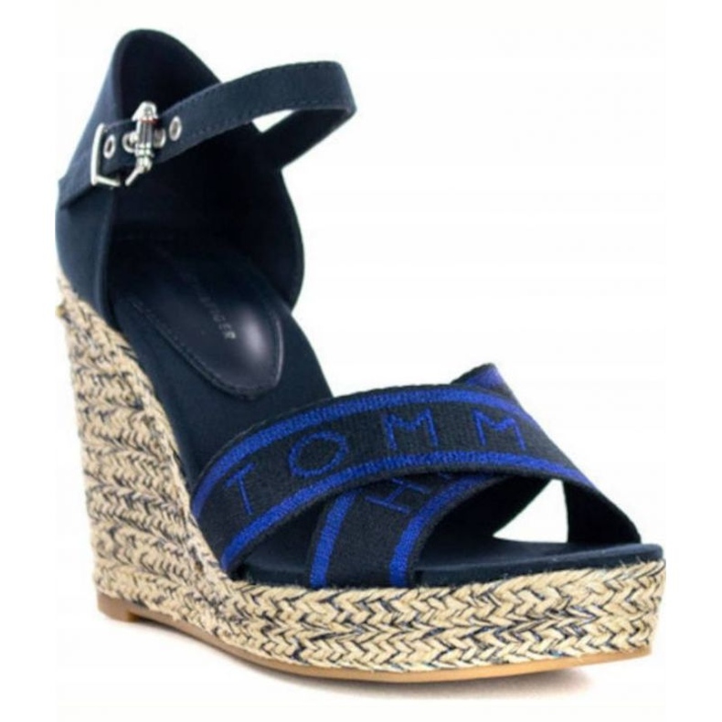 Tommy Hilfiger Tommy Metallic Sandalo con zeppa alta W scarpe FW0FW04753 blu 1