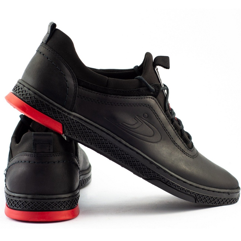 Polbut Scarpe sportive da uomo in pelle K24, nere nero 1