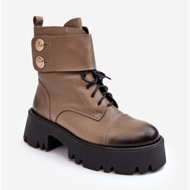 Stivali da lavoro in pelle da donna Lemar Anceria beige 1