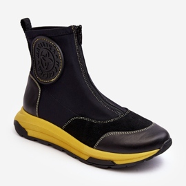 Stivaletti In Pelle Da Donna Con Cerniera Maciejka 06297-01 Nero 1