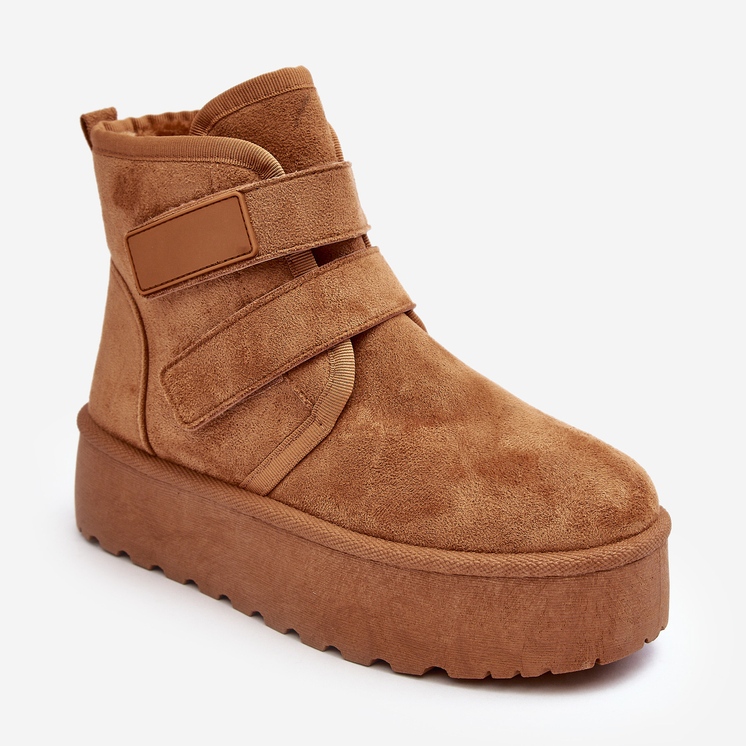 FG2 Stivali da neve con plateau Naredi color cammello da donna marrone 1