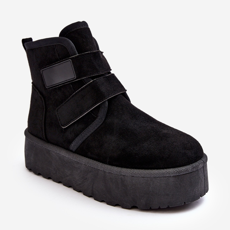 FG2 Stivali da neve con plateau da donna Neri Naredi nero 1
