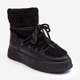 FG2 Stivali da neve con plateau da donna neri Ahatissa nero 1