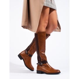 Classici stivali color cammello da donna di Shelovet marrone 1