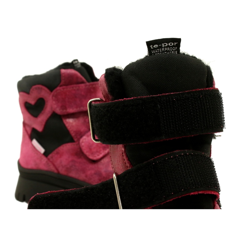 Stivali da neve in pelle femminile stivali impermeabili te-por mazurek 1351 rosa 6