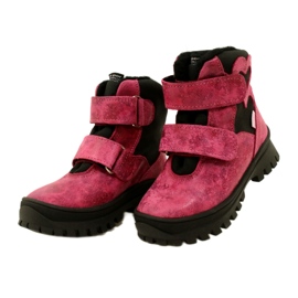 Stivali da neve in pelle femminile stivali impermeabili te-por mazurek 1351 rosa 3